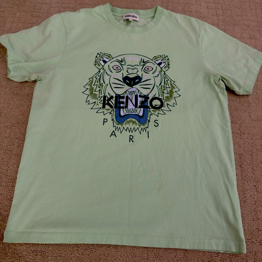 Kenzo Kids Mint Green Tiger Tee